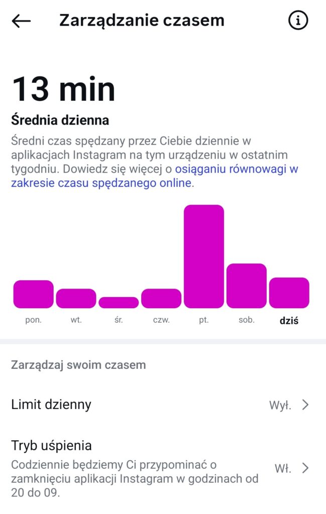 Jak sprawdzić czas spędzony na Instagramie
